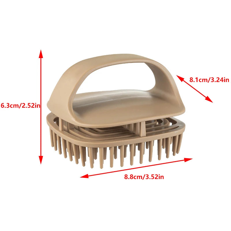 Shampoo Scalp Massage Brush Hair Cleansing Dandruff Control Qme