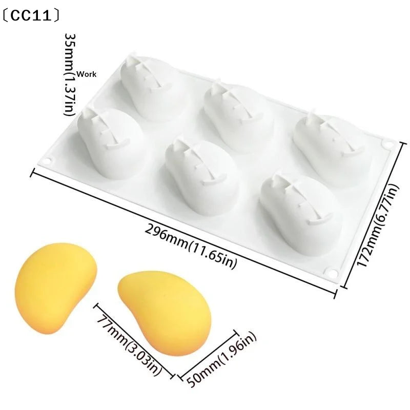 3D Mango Design Silicone Cake Molds Party Pastry Bakeware Fruit Qme