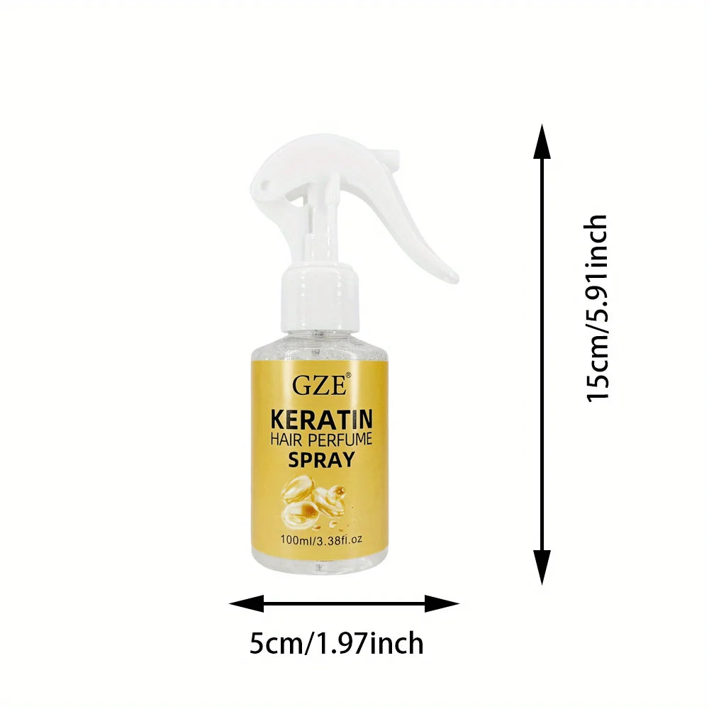 GZE Keratin Hair Perfume Spray Mist Refreshing Spray For Hair & Body Long Lasting Moisturizing For Soft Silky Straightening Hair Qme