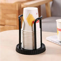 Kitchen Paper Cup Holder Disposables Cups Picker Multifunctional Desktop Cup Storage Rack Household Coffee Cup Holder for Home Qme Black
