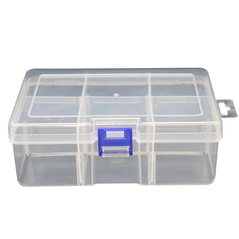 Removable Storage Box Tools Jewelry Fishing Gear Desktop 6-Grid Qme