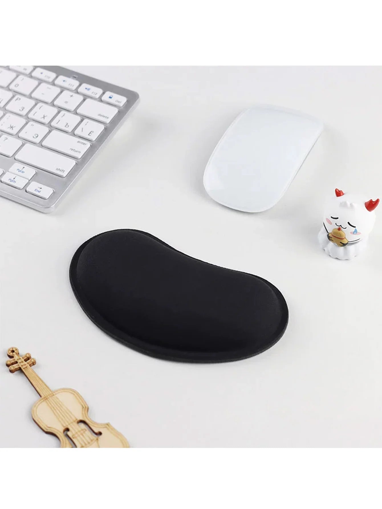Memory Foam Mouse Wrist Pad Office Support Non-slip Bowl-shaped Hand Qme black
