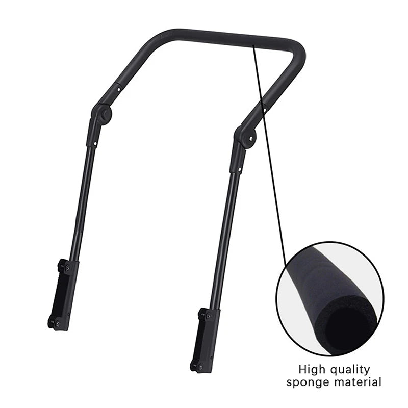 Foldable Folding Cart Push Handle Wagon Cart Equipment Black Lightweight Extendable Cart Trolley Handle Accessories For Camping. Qme Default Title