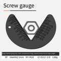 Bolt Nut Screw Gauge Inspection Standard Metric Engineering Ruler Qme Black