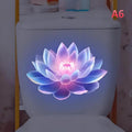 Luminous Toilet Sticker Night Light Lotus Wall Decal Seat Cover Qme A6