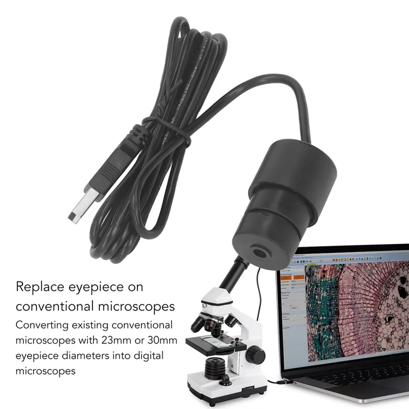 A02F-Electronic Eyepiece For Microscope For Science Education Classroom USB Port Connects To Computer, No Driver Required Qme