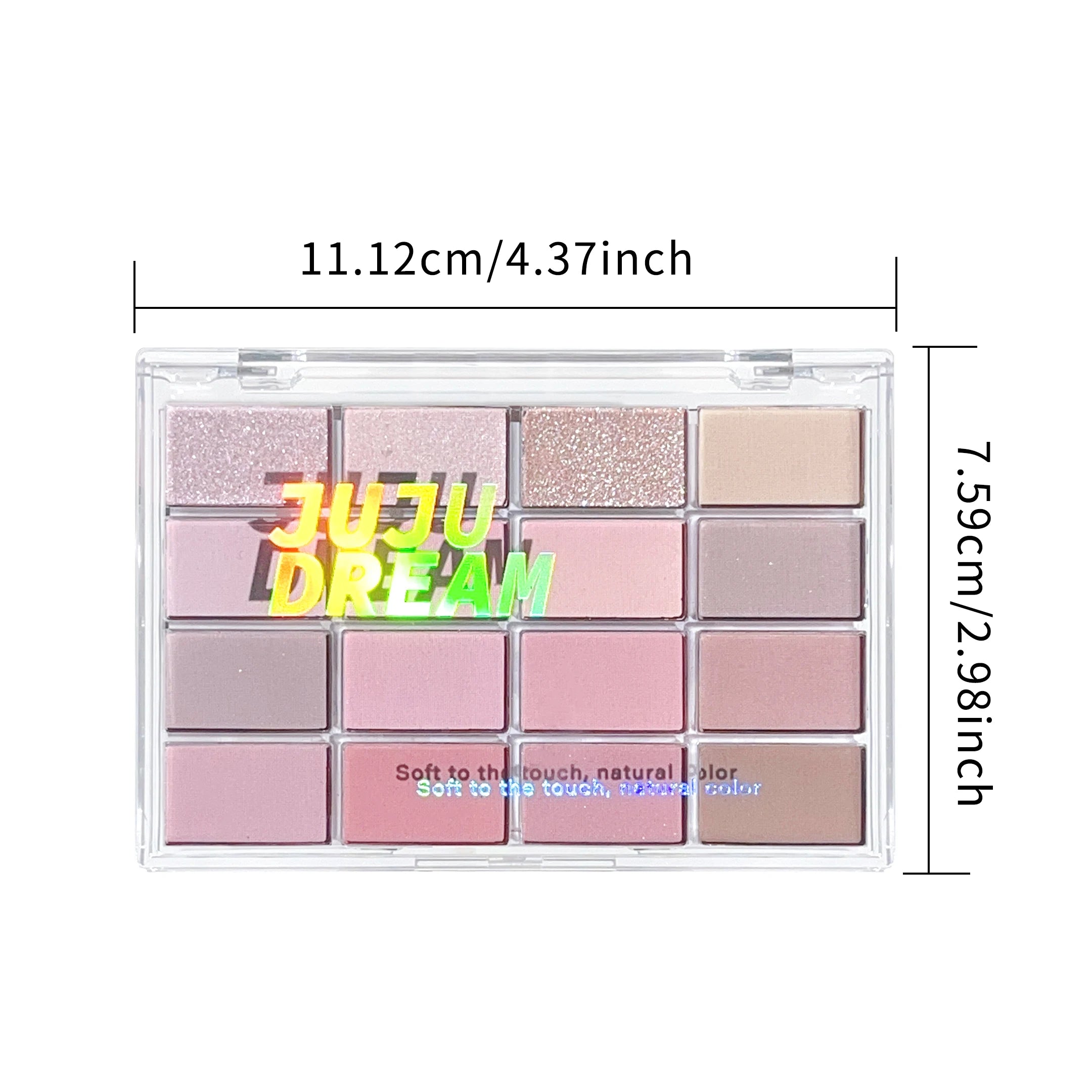 16-Color Eyeshadow Palette Matte Shimmer Nude Earth Tones Silky Qme