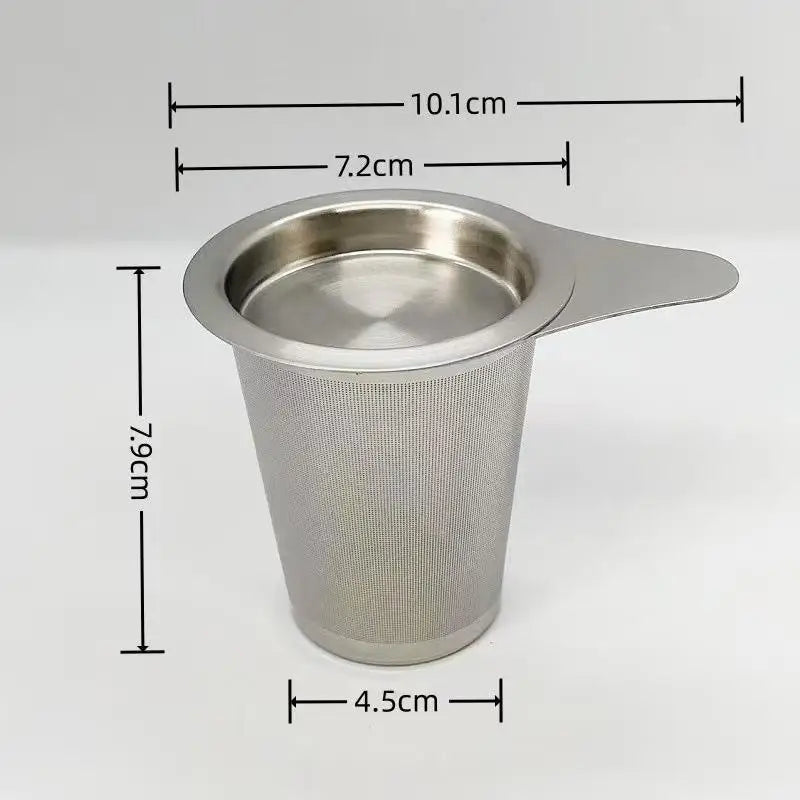 Loose Leaf Tea Infuser Stainless Steel Single/Double Handle With Lid Fine Mesh Leak Proof Hanging Coffee Filter Strainer Qme A2
