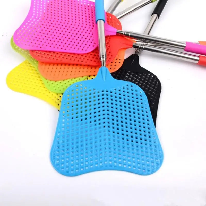 Telescopic Fly Swatters Durable Plastic Heavy Duty Flyswatter With Stainless Mosquito Repellent Tool Home Accessories Tools. Qme random 1pc