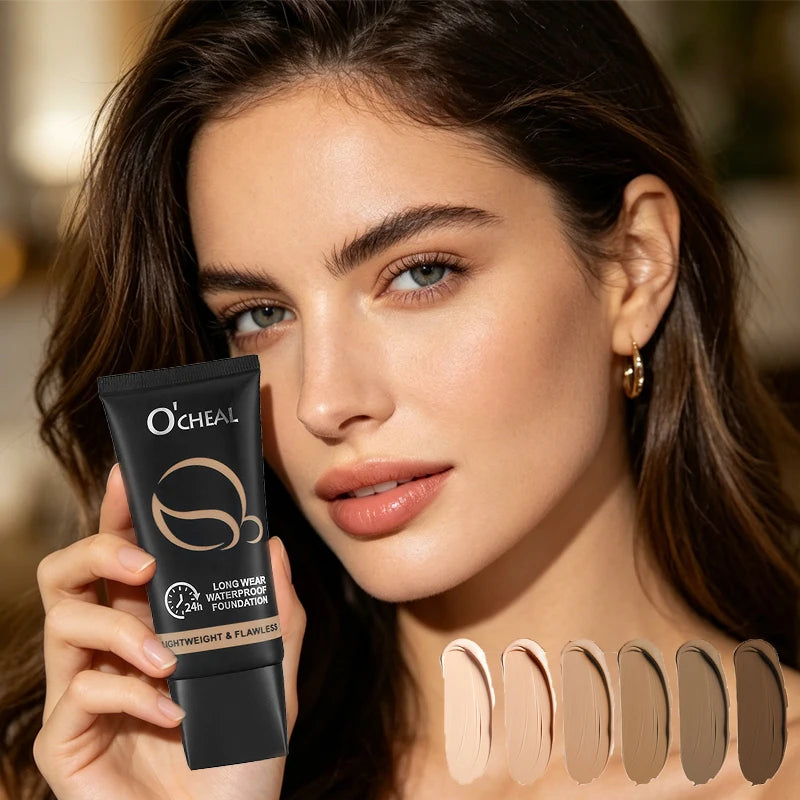 6-color Liquid Foundation Waterproof Sweat Proof Durable Fixation Qme