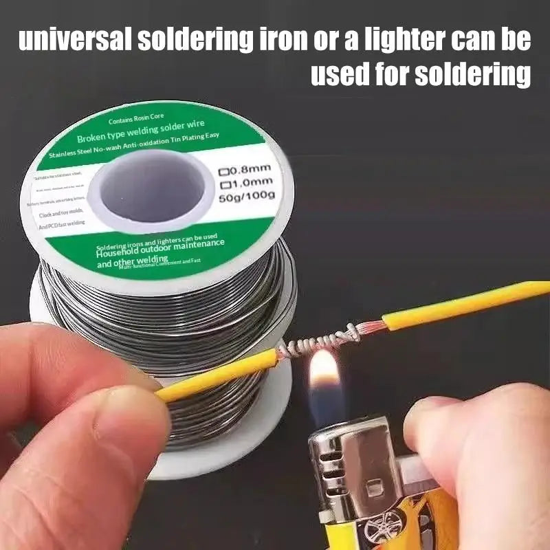 20/100g Low Temperature Solder Wire - Easy Melt Silver Cored Welding Rod, No Flux Soldering Wire for Electronics & Phone Repair Qme