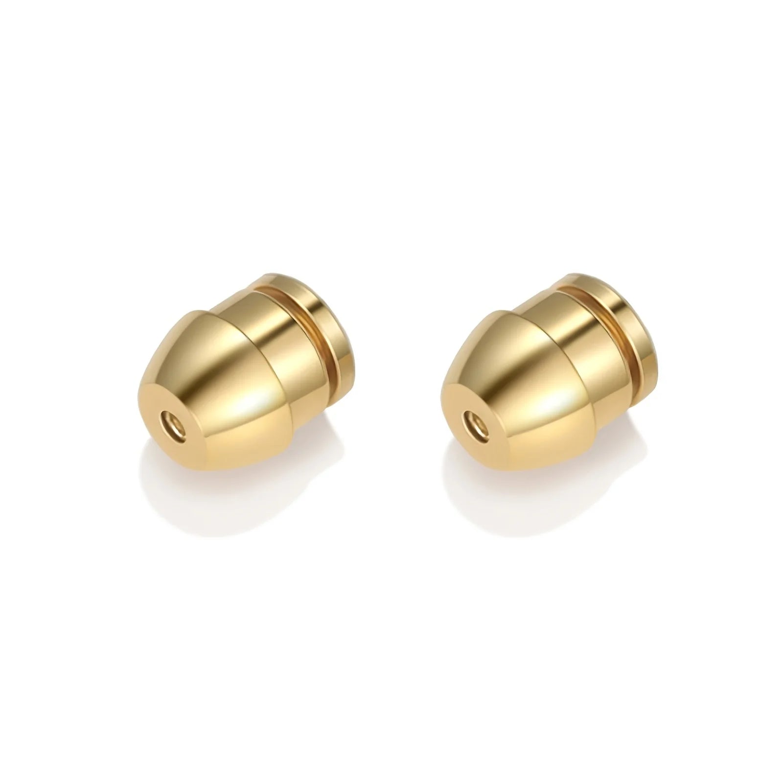 2pcs Hypoallergenic Locking Earring Backs, Secure Stud Backs for 0.6-0.8Mm Posts, Suitable for Droopy Ears, Jewelry Making Qme golden 2pcs