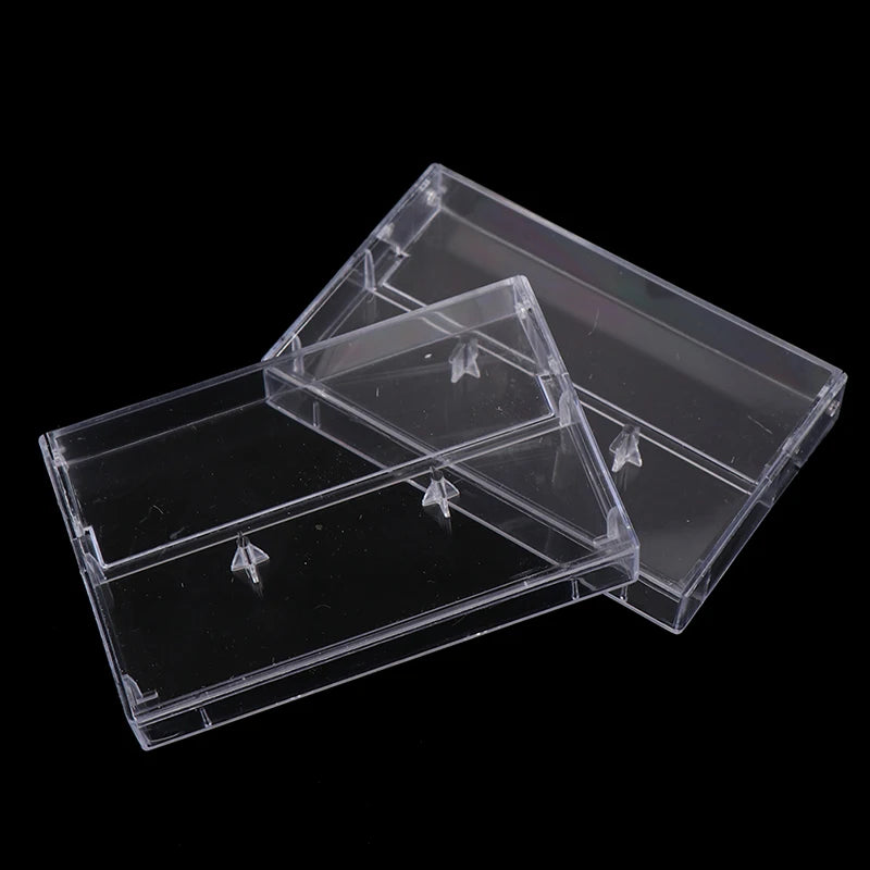 .10Pcs Recording Blank Cassette Case Audio Storage Box Transparent Dustproof Box. Qme