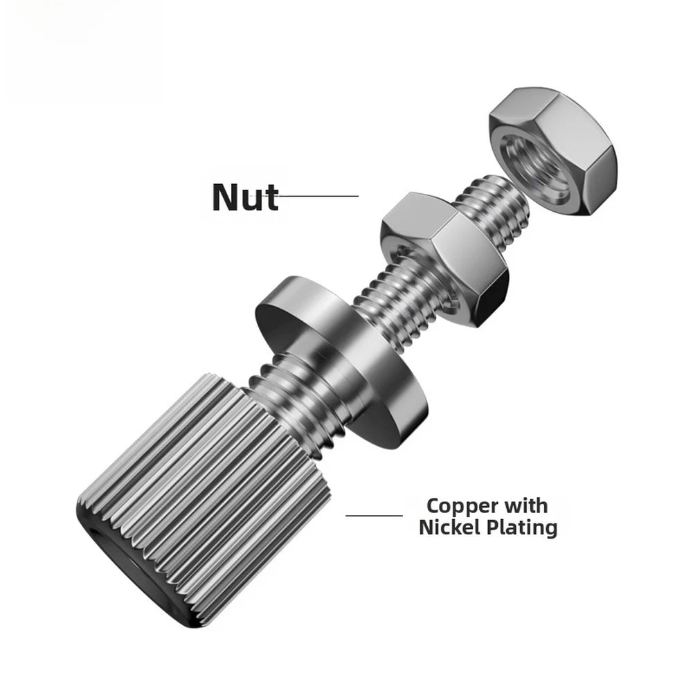 20A Grounding Post Small Metal Panel Terminal Copper Nickel Plated Qme