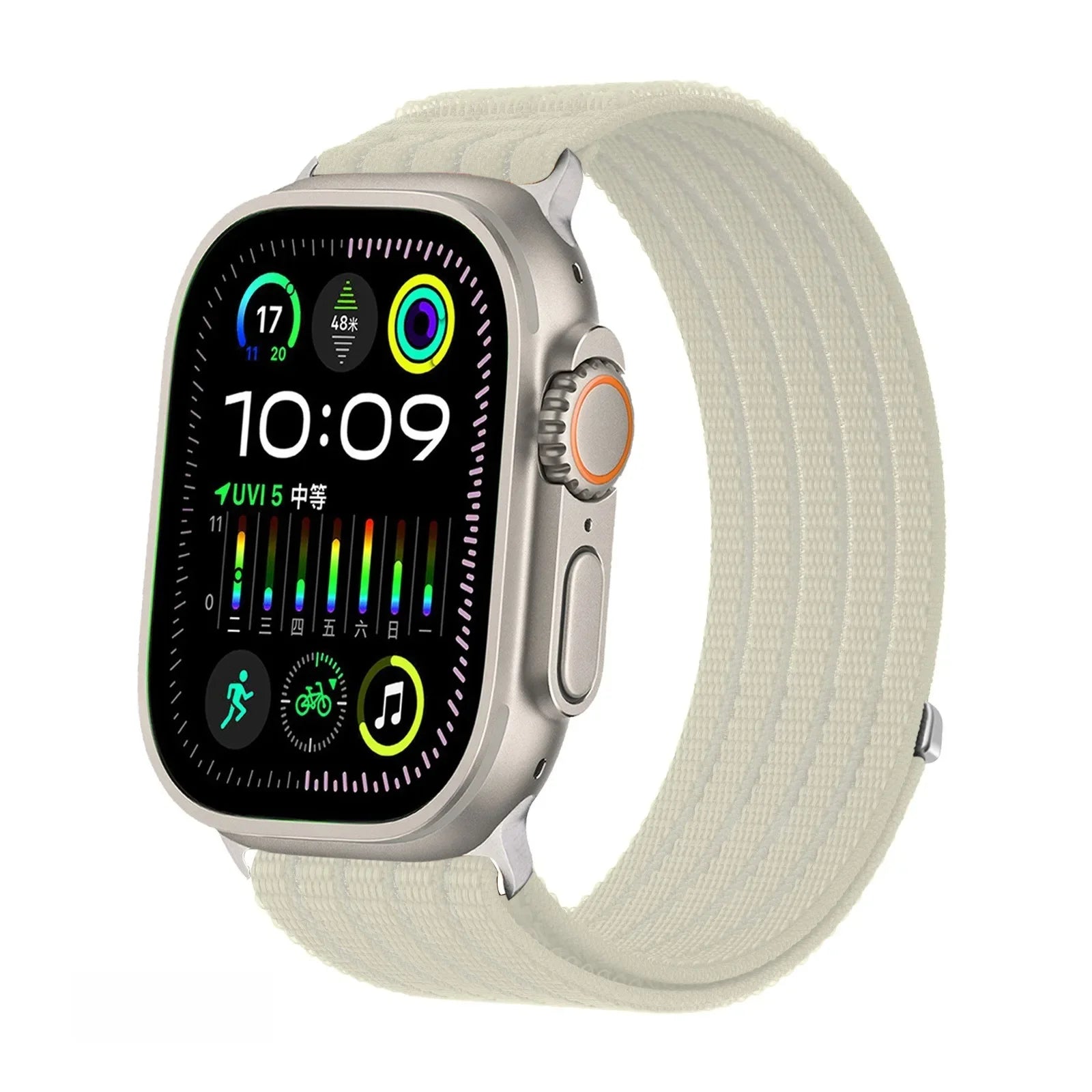 A Cloud Soft Breathable Nylon Loop Watch Strap for Apple Watch Series 10 9 8 S11 Lightweight Comfortable Replacement Wrist Band Qme