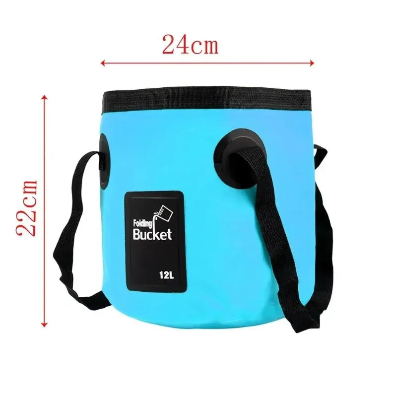 Portable Foldable Water Bucket Multifunctional Outdoor Camping Washing Bag Car Wash Bucket Collapsible Sink Qme