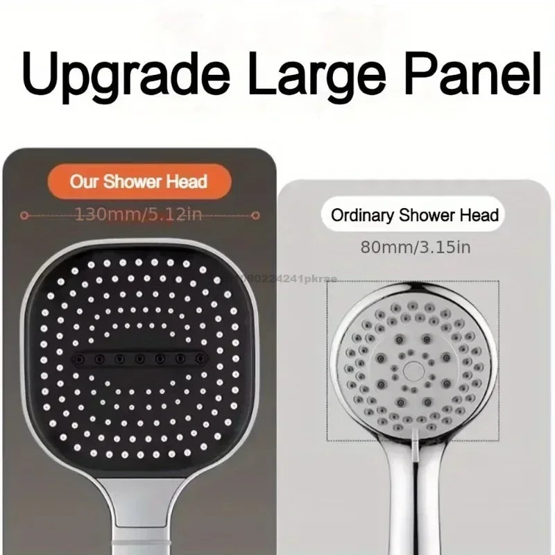 3-Modes High Pressure Shower Head Water Saving Shower Heads Adjustable Water Massage Sprayer Home Bathroom Accessories Qme