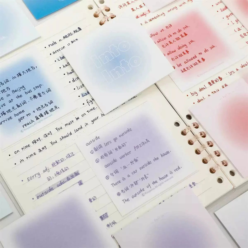 112 Sheets Multifunctional Self-Adhesive Sticky Notes Portable Notepad Easy To Paste Student Office Memo Stationery Supplies Qme