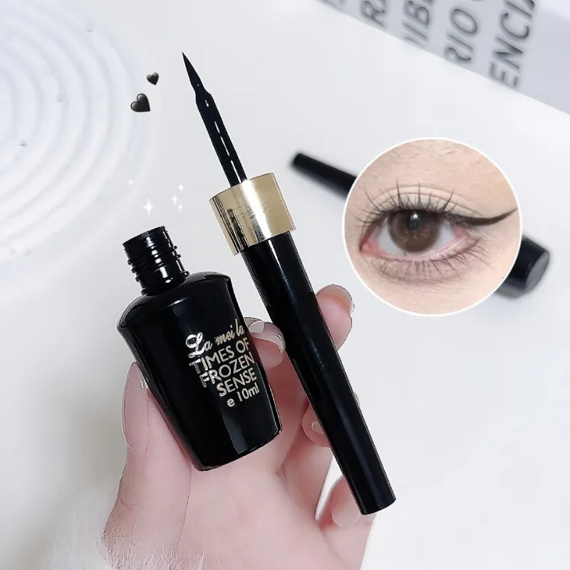 Long-lasting Black Gel Eyeliner Ultra-fine Hard-tipped Waterproof Liquid Eyeliner Pen Quick-Dry Durable Cosmetics Makeup Tool Qme