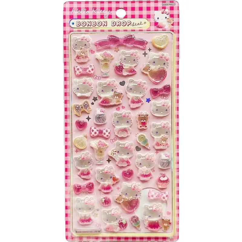 Hello Kitty Kuromi Phone Case DIY Stickers Cinnamon Dog Cute Crystal Qme