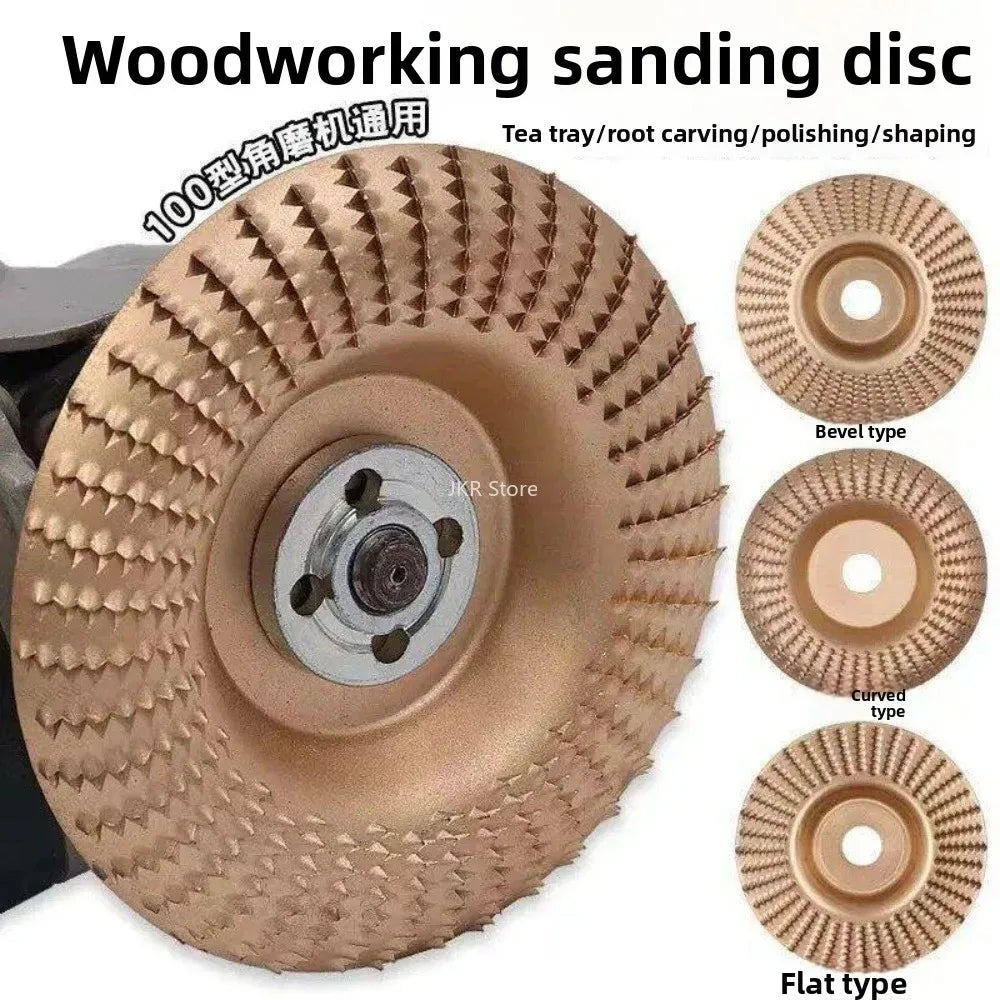 Wood Shaping Grinding Disc For Angle Grinder Arc Bevel Carving Wheel Polishing Tool Woodworking DIY Craft Repair Accessory Qme