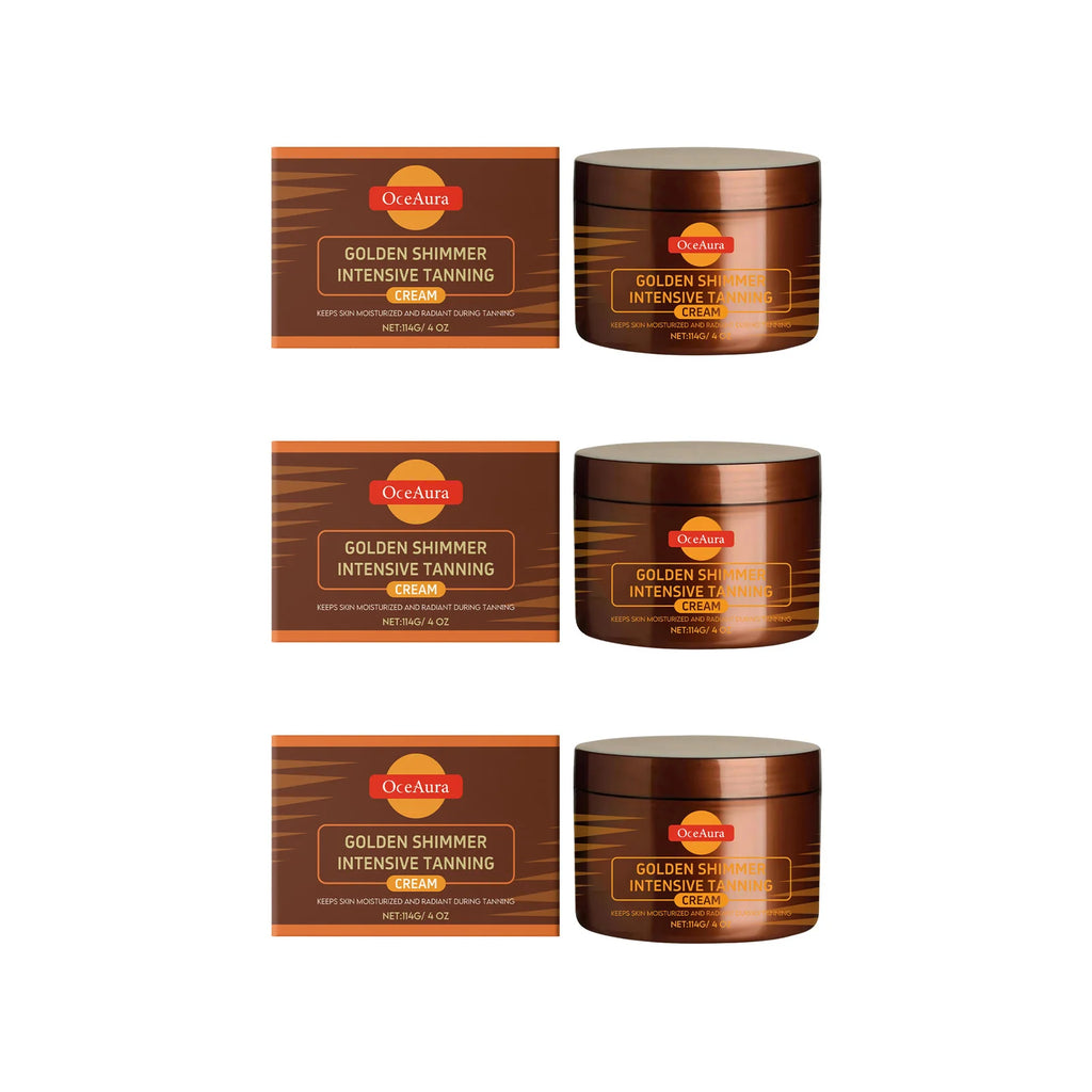 Tanning Accelerator Gel Natural Lasting Self Solarium Sunless Tanner Body Face Glow Bronzer Nourishing Intensive Tanning Cream Qme 3 x 114g Boxed
