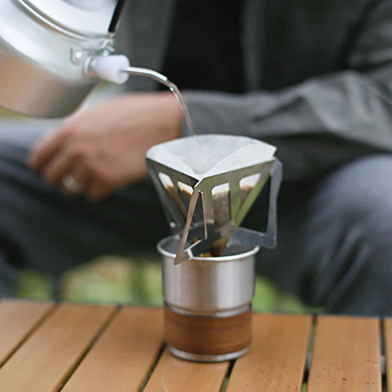 Coffee Drip Rack Residue Filter Outdoor Camping Portable Stainless Qme Default Title