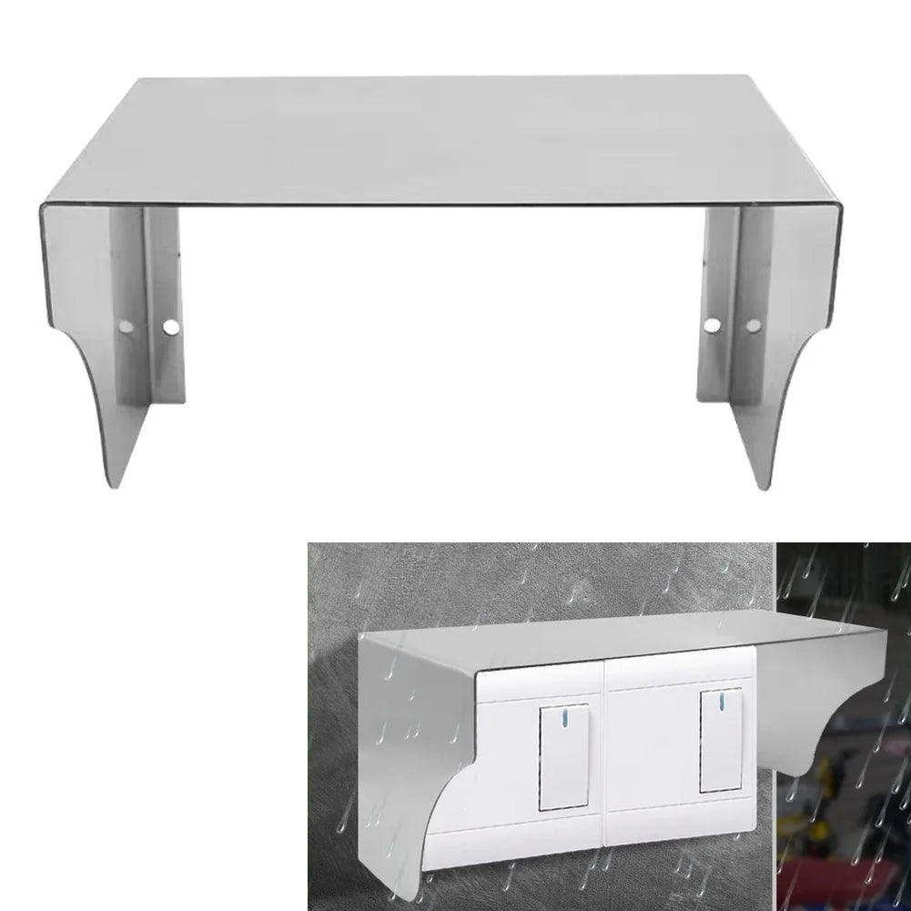 Stainless Steel Waterproof Socket Cover Doorbell Rain Cover Outdoor Switch Protection Socket Protective Cover Household Items Qme