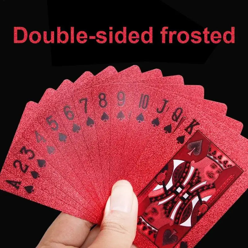 Red Poker Card Waterproof Playing Cards with Dragon Backing Play Cards for Pool Games Travel Camping Classic Trick Cards Qme