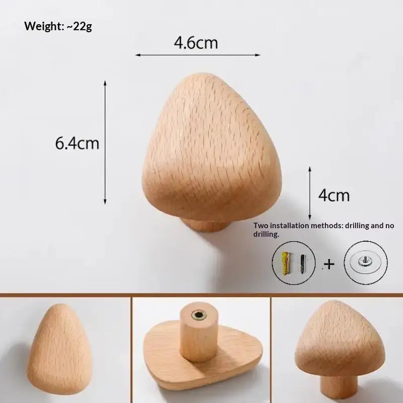 Natural Wooden Wall Mounted Coat Hooks Space Efficient Hanger Small Qme A2