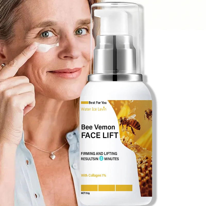 Bee Venom Face and Neck Cream, Moisturizing, Easy to Absorb, Long-Lasting Nourishment, Anti-Dryness, Suitable for All Skin Types, Unisex, Hypoallergenic, Perfect Gift Qme