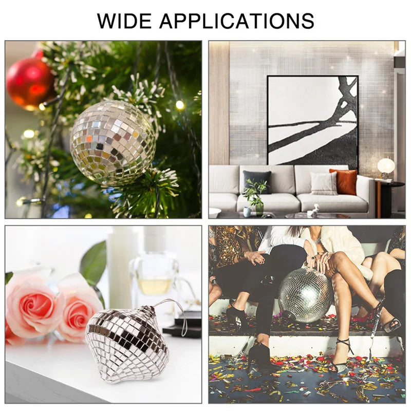Disco Ball DIY Glass Mirror Stickers Wall Stickers Self-adhesive Home Wall Decor Qme