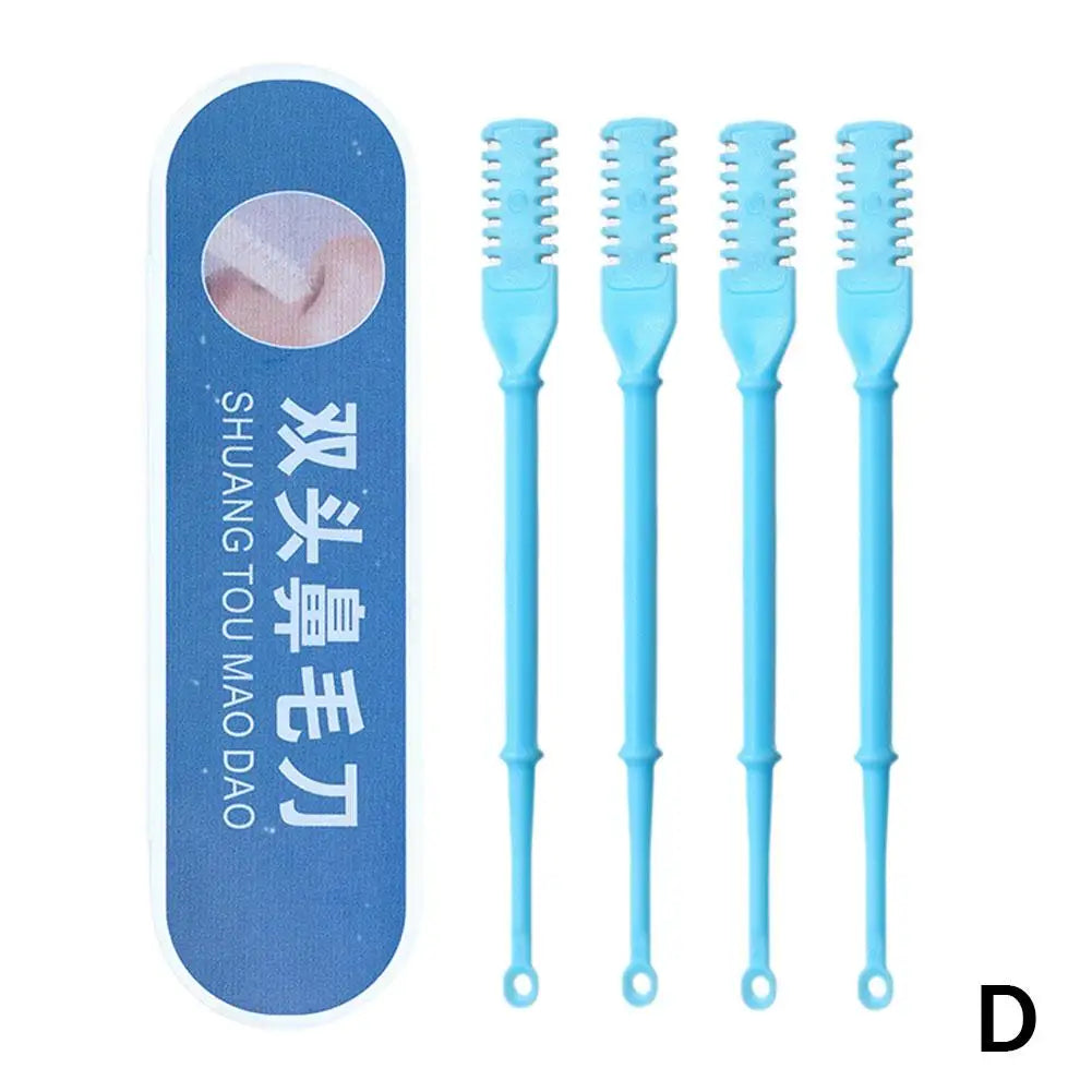 2-in-1 Nasal Hair Cutter,Double Sided Nose Hair Knife,Nostril Hair Remover Tool 360° Rotating Nose Hair Trimmer, For Women Men Qme D CN