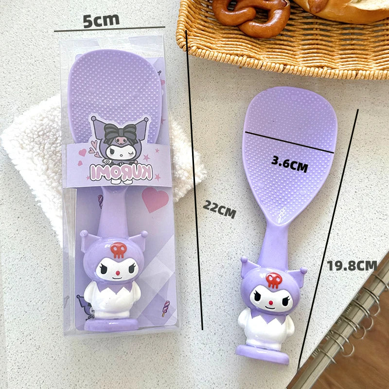 Kuroomi Creative Cartoon Household Spoon Plastic PP Non-Stick Rice Spoon That Stands Upright Qme