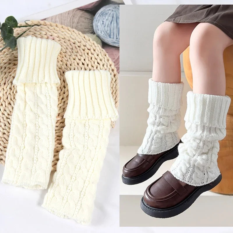 Sweet Children Leg Warmers Lolitas Twist Knitted Socks Korean Baby Qme