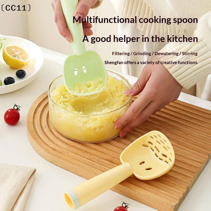 Multifunctional Cooking Spoon Colander Strainer Skimmer Slotted Qme