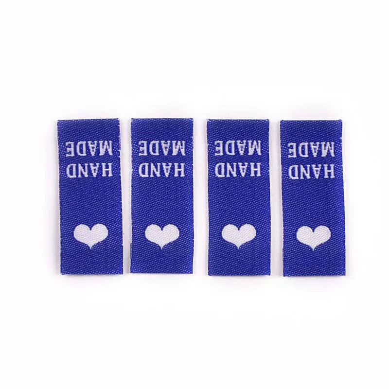 50pcs 15x38mm Mix colour Heart Pattern Label For DIY Handmade Decorative Sewing Accessories Clothing Hat Supplies cp3823 Qme 50pcs cp3823-3