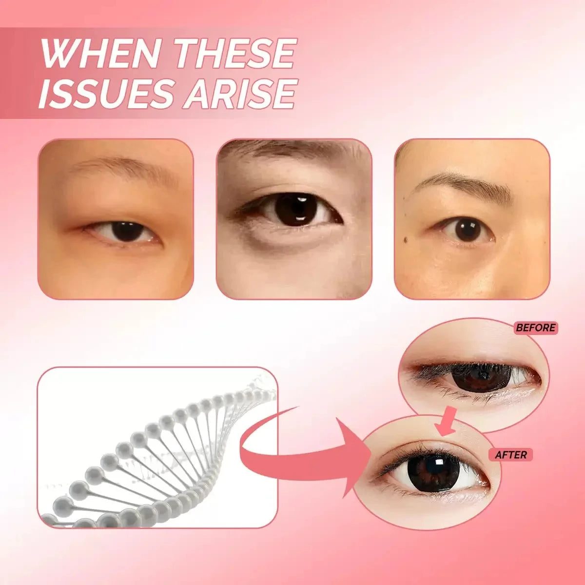 Double Eyelid Styling Cream Natural Invisible Eye Lift Eyelid Adhesive Cream Quick-Drying Long Lasting Eyelid Glue With Y Stick Qme