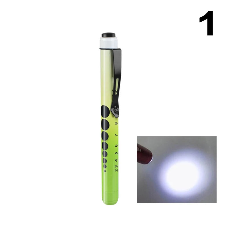 Medical Pen Light Portable Pocket LED Penlight Torch Otoscope Qme 1 Green