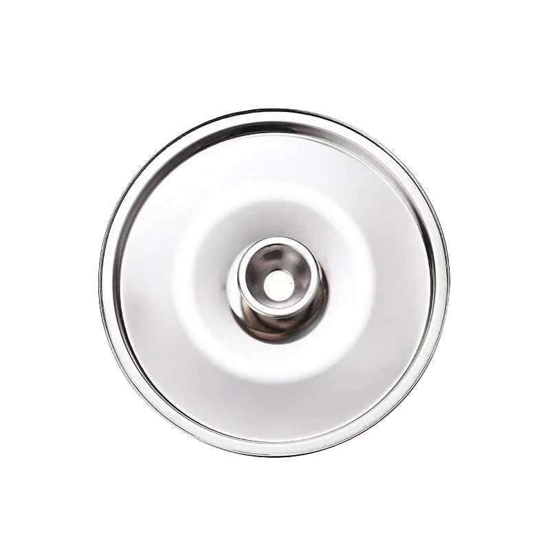 10-26cm Round Pot Lid Thicken Stainless Steel Saucepan Cover Replacement Universal Kitchen Food Lid Kitchen Supplies Qme