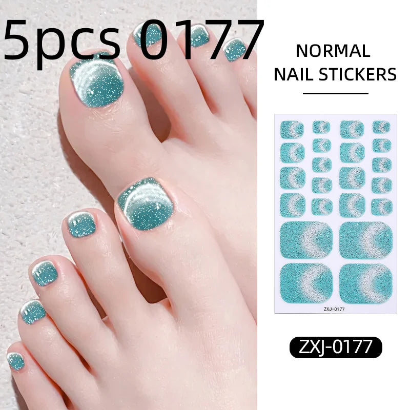 Cat Eye Nail Art Stickers Self Adhesive Toe Nails Full Cover Toenail