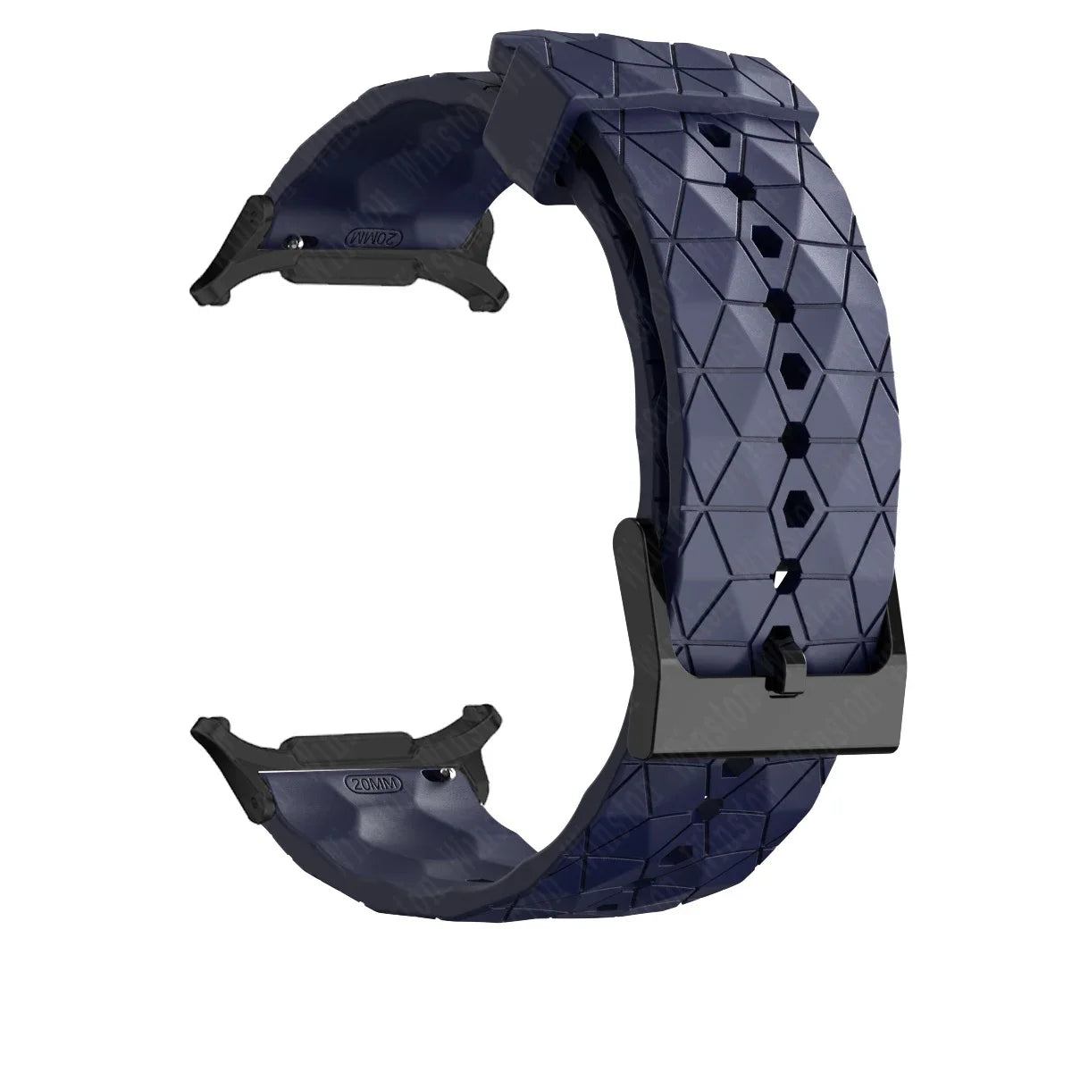 Sports Silicone Strap for Samsung Galaxy Watch 7 Ultra 47mm Soft Watchband Quick Fit Bracelet for Galaxy Watch 7 Ultra Wristband Qme Midnight Blue-B Galaxy Watch 7 Ultra