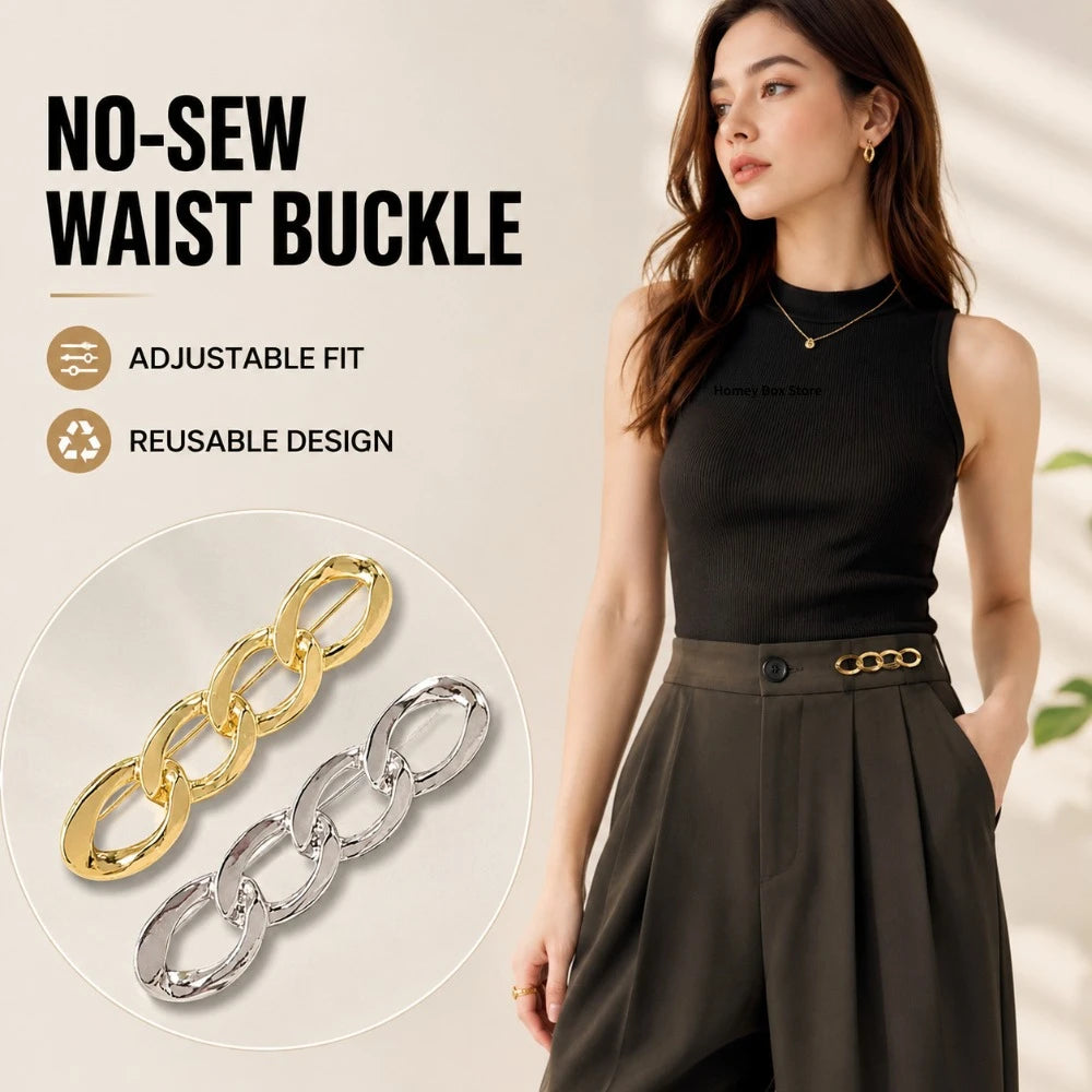 Alloy 4-in-1 No Sew Waist Adjust Buckle Snap Fastener 1/3Pcs For Jeans Dresses Sleeves Widely Fit Daily Clothing Waistbands Qme
