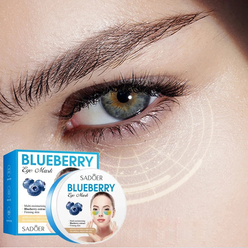 Blueberries Tighten Eye Masks Moisturize Lock Water Gentle Non Qme 60PCS