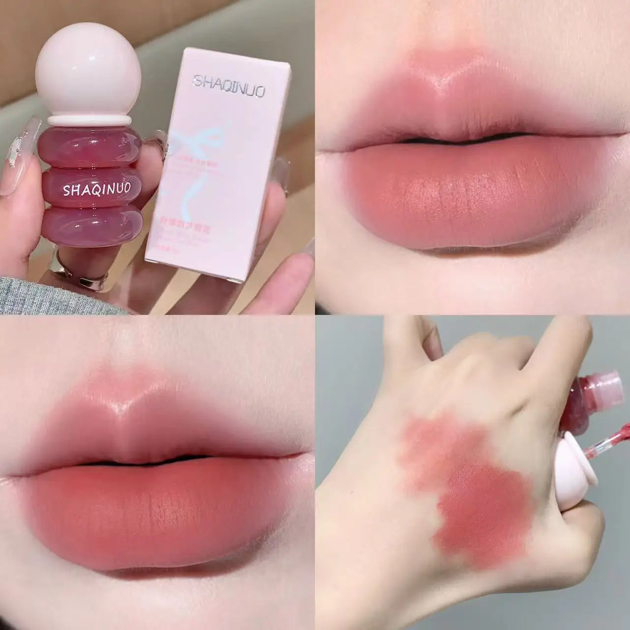 SHAQINUO Lip Mud Glaze Matte Velvet Clay Long-lasting Non-drying Qme S9092-1