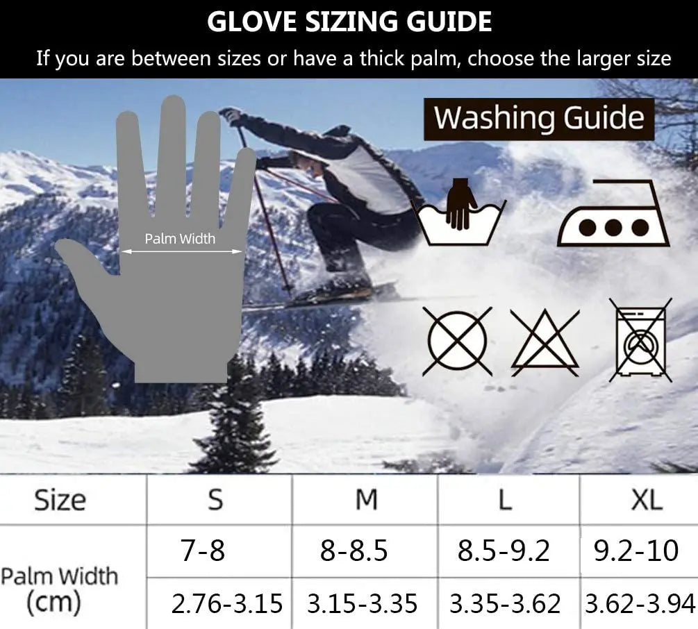 Winter Gloves -20℉ Thinsulate Thermal Gloves Cold Weather Warm Gloves Running Gloves Touchscreen Bike Gloves for Men Women Qme