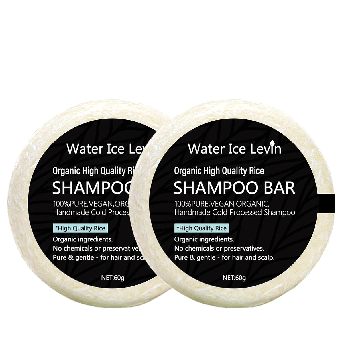 Organic High Quality Rice Shampoo Bar Handmade Cold Processed, Chemical-Free with Shea Butter & Coconut Oil for All Hair Types. Qme LEMON 60g