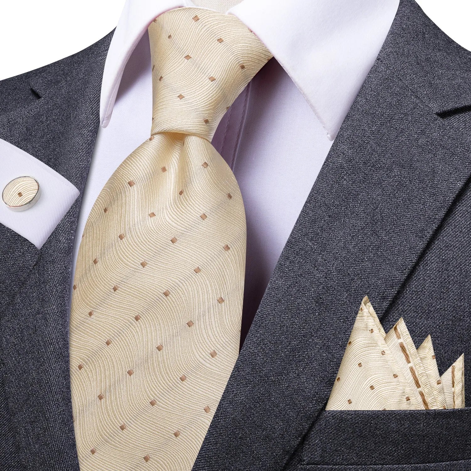 Men's Tie Set with Pocket Square, Colorful Striped Business Collection for Formal Suit Accessories Qme DPT-LDSN0020