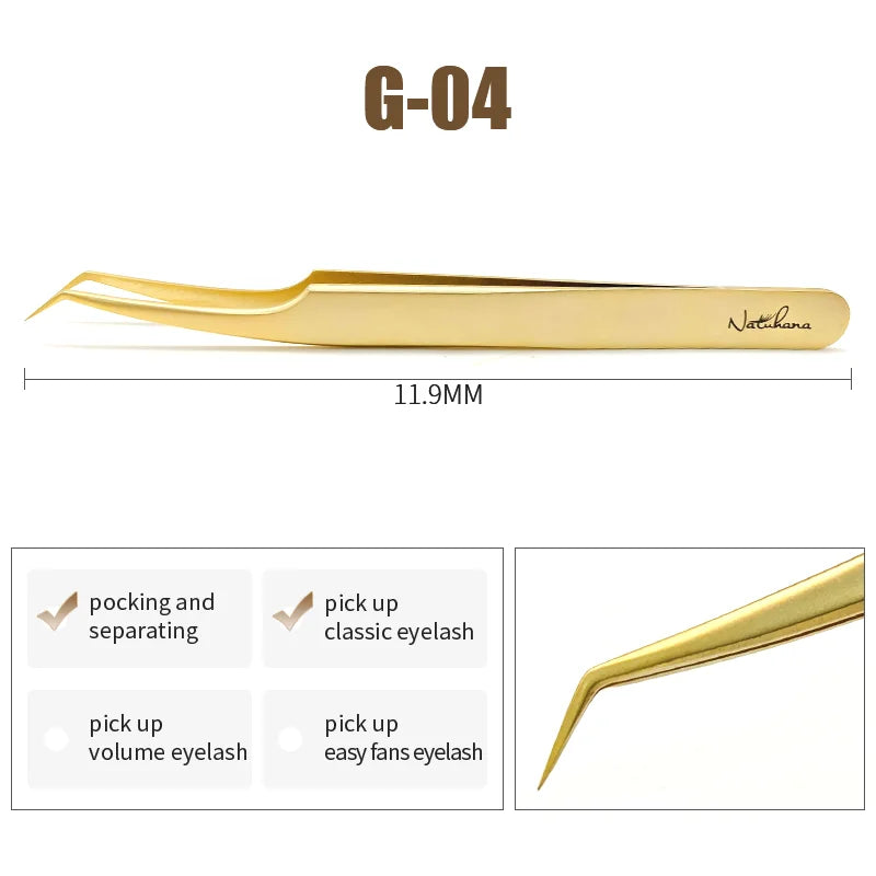 NATUHANA Anti-static Straight Eyelash Extension Tweezers Industrial