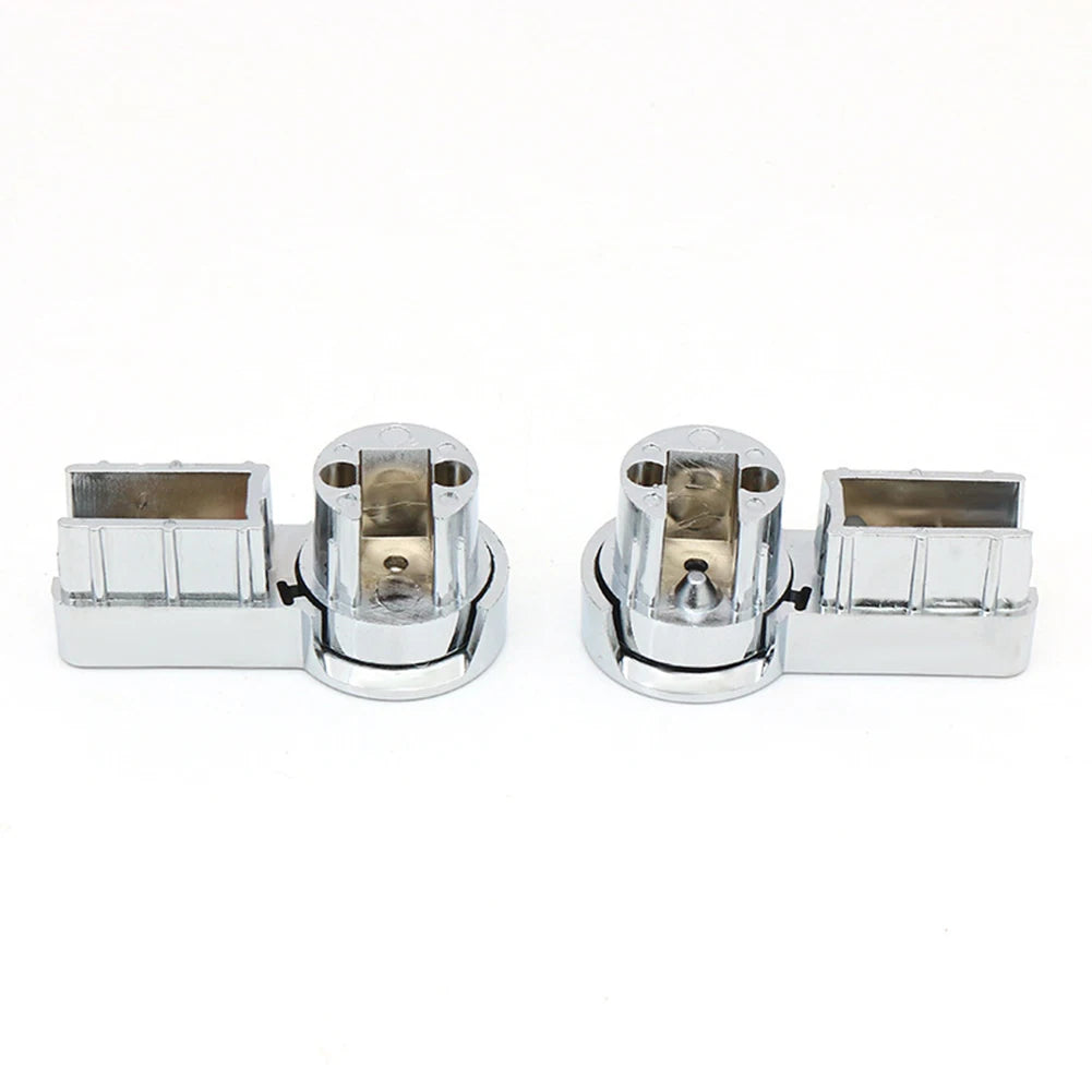 Bath Hinge Brackets For Shower Screens Robust ABS Material With Chrome Finish Designed For 6mm Glass Stability Qme